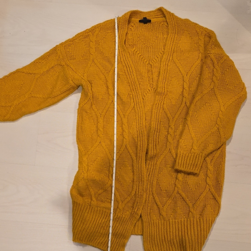 Topshop Golden Yellow Knit Sweater Cardigan